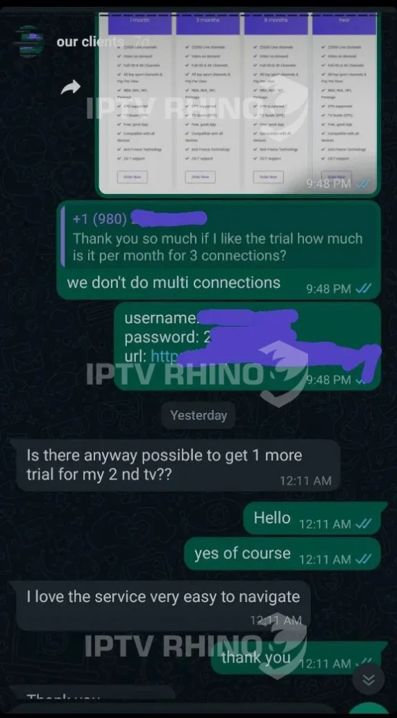 IPTV Rhino Customer Testimonials - Trusted IPTV Provider